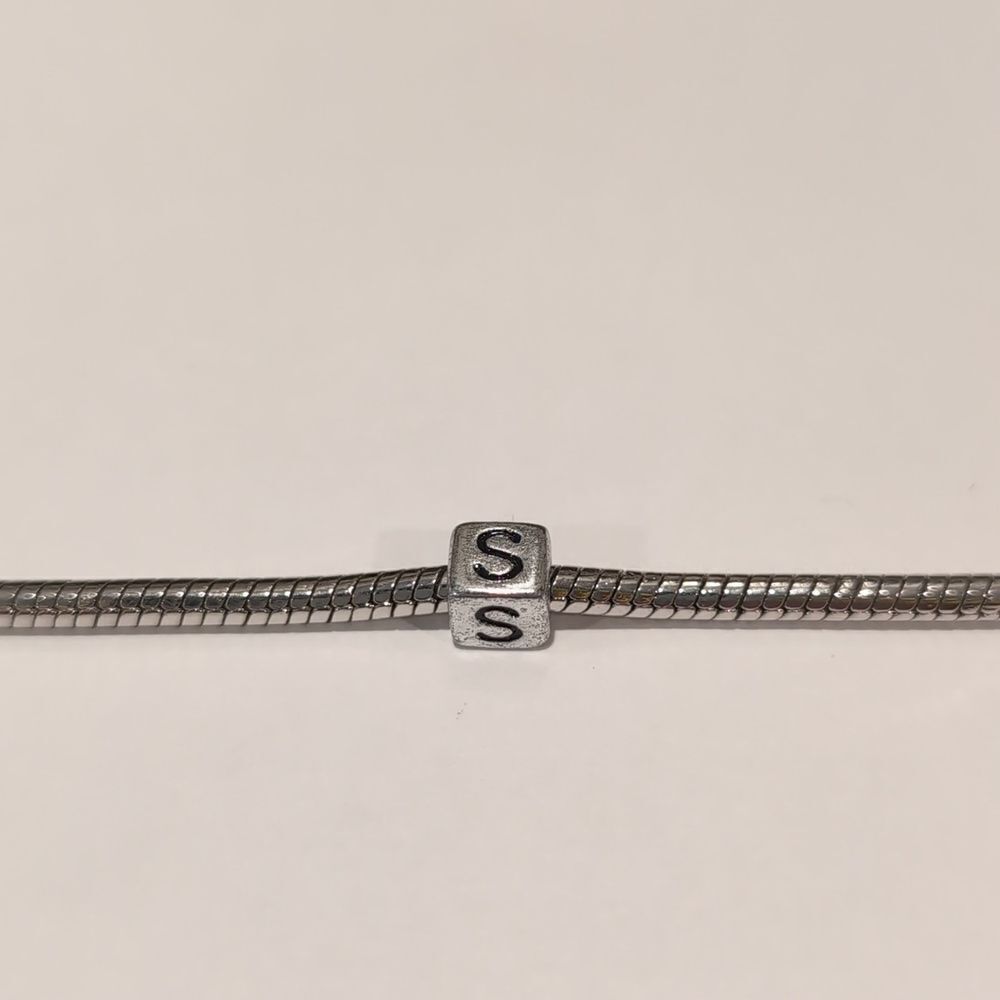 Silver S Spacer‎ Charm for Pandora Style Bracelet